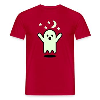 Glow in the dark Geister - Männer T-Shirt - Rot - Vorne - AI Model Male 178 dark (178cm)
