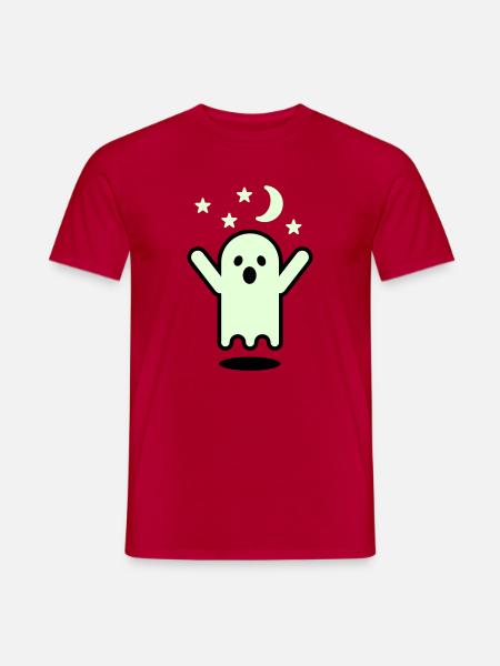 Glow in the dark ghost - Men's T-Shirt - red