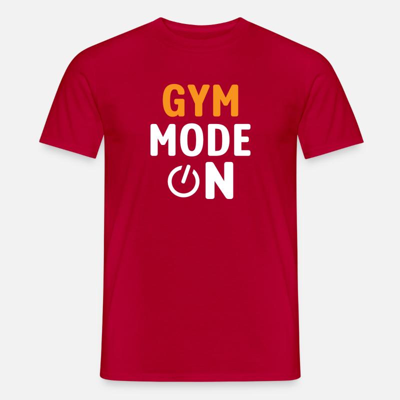 Gym mode on - Männer T-Shirt - Rot