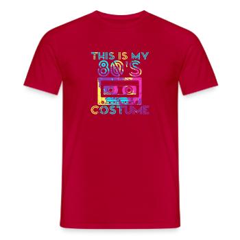 This Is My 80s Costume 80's Party Cassette Tape - Men's T-Shirt - red - Front - AI Model Male 178 dark (178cm)