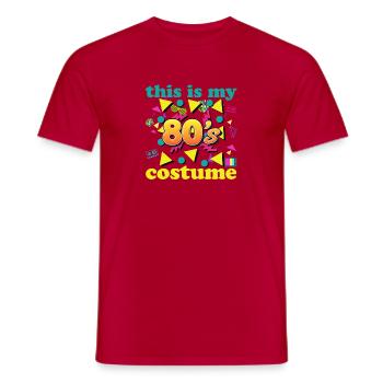Dies ist My 80s Costume 80er Jahre Kleid Party Retro - Männer T-Shirt - Rot - Vorne - AI Model Male 178 dark (178cm)