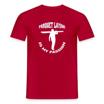 Couches de parquet Couches de moquette Couches de sol Couches de sol - T-shirt homme - rouge - Devant - AI Model Male 178 dark (178cm)