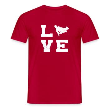 Free Running Free Runner Herren Freerunning - Männer T-Shirt - Rot - Vorne - AI Model Male 178 dark (178cm)