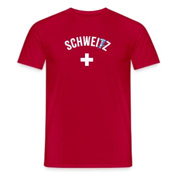 Schweiz - Männer T-Shirt - Rot - Vorne - AI Model Male 178 dark (178cm)