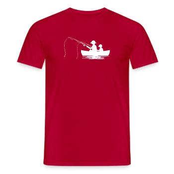 JOUR DE PÊCHE 4 - T-shirt homme - rouge - Devant - AI Model Male 178 dark (178cm)