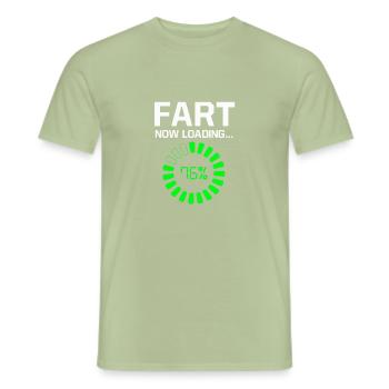 Fart Loading - Men's T-Shirt - sage - Front - AI Model Male 178 light (178cm)