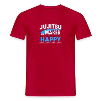 JUJITSU - Männer T-Shirt - Rot - Vorne - AI Model Male 178 dark (178cm)
