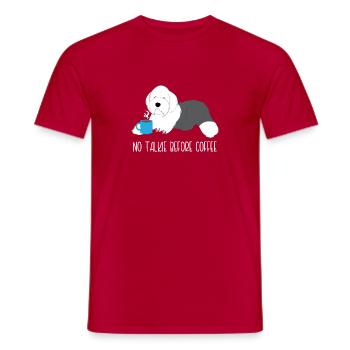 Bobtail - Morning muffle - Coffee - Gift - Men's T-Shirt - red - Front - AI Model Male 178 dark (178cm)