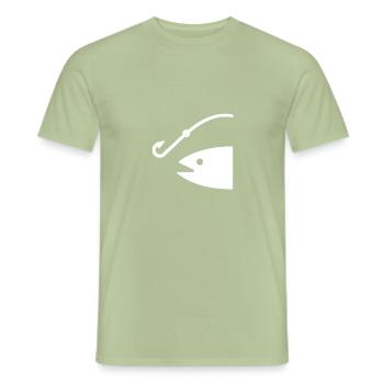 Fishing fish trout fish carp - Men's T-Shirt - sage - Front - AI Model Male 178 light (178cm)