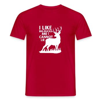 Idée cadeau de chasse à la chasse - T-shirt homme - rouge - Devant - AI Model Male 178 dark (178cm)