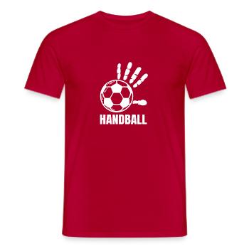 Handball Handballer Handballspieler Geschenk - Männer T-Shirt - Rot - Vorne - AI Model Male 178 dark (178cm)