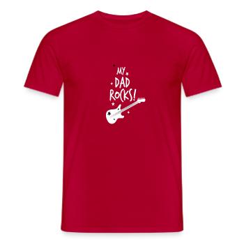 My Dad Rocks I Guitar Father Father's Day Gift - Men's T-Shirt - red - Front - AI Model Male 178 dark (178cm)