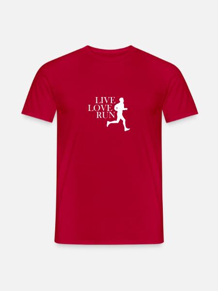 LIVE LOVE RUN biegacz biegający - T-shirt herr - röd