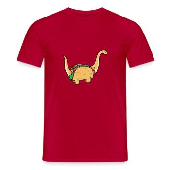 Taco Dino - T-shirt homme - rouge - Devant - AI Model Male 178 dark (178cm)