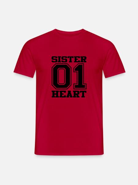 sister 01 schwarz - Männer T-Shirt - Rot