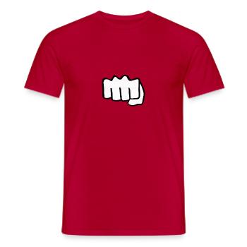 Faust / Fist - Männer T-Shirt - Rot - Vorne - AI Model Male 178 dark (178cm)