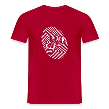 Its in my DNA - Armwrestling Style - WHITE - Men's T-Shirt - red - Front - AI Model Male 178 dark (178cm)