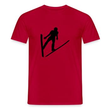 Ski jumping ski jumping ski jumping ski jumping Skifa - Men's T-Shirt - red - Front - AI Model Male 178 dark (178cm)