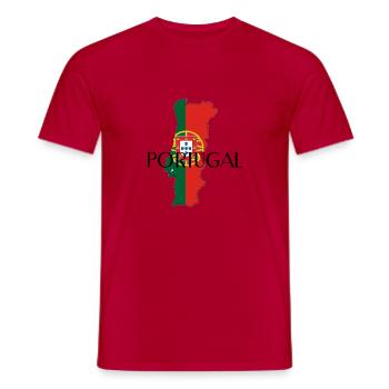Pays drapeau du Portugal Pays - T-shirt homme - rouge - Devant - AI Model Male 178 dark (178cm)