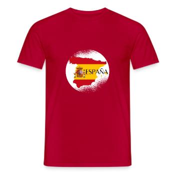 Spain Football, Espagne Cadeau de Football Espana - T-shirt homme - rouge - Devant - AI Model Male 178 dark (178cm)