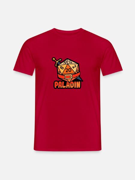 Fantasy Rollenspiel RPG Paladin RPG Gamer - Männer T-Shirt - Rot