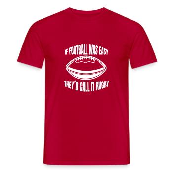 Football Rugby Gift Football Team Rugby Team - Men's T-Shirt - red - Front - AI Model Male 178 dark (178cm)
