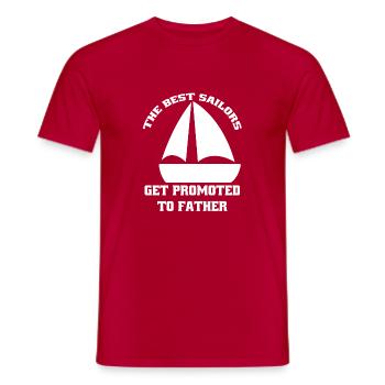 Segeln Boot Dad Segler Kapitän Papa Schiff Segel - Männer T-Shirt - Rot - Vorne - AI Model Male 178 dark (178cm)
