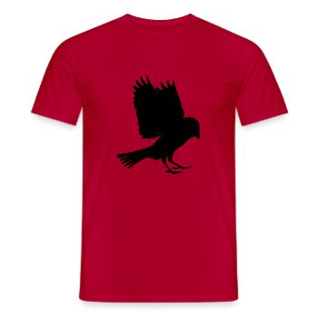 moineau noir - T-shirt homme - rouge - Devant - AI Model Male 178 dark (178cm)