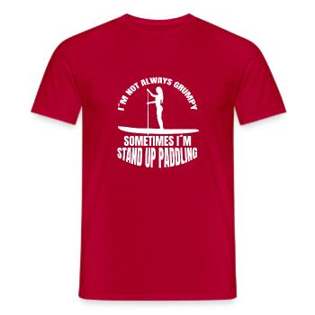 Stand up Paddle Stand Up Paddle Stand-up Paddler Surf - T-shirt homme - rouge - Devant - AI Model Male 178 dark (178cm)