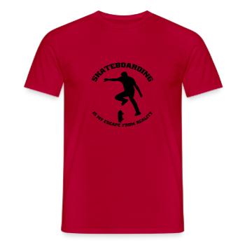 Skateboard Skater Skateboarding Sakten Longboard - T-shirt homme - rouge - Devant - AI Model Male 178 dark (178cm)