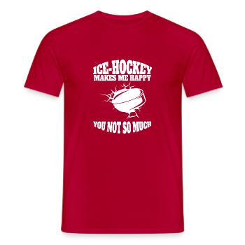 Eishockey Geschenk Eishockeyteam Wintersport - Männer T-Shirt - Rot - Vorne - AI Model Male 178 dark (178cm)