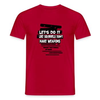 60s global peace funny sayings present idea joke - Männer T-Shirt - Rot - Vorne - AI Model Male 178 dark (178cm)