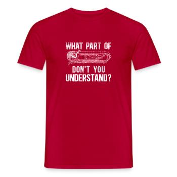 Conducteur de train diesel de marchandises - T-shirt homme - rouge - Devant - AI Model Male 178 dark (178cm)