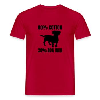 Chiens Teckel Propriétaire de chien Teckel Chien Teckel - T-shirt homme - rouge - Devant - AI Model Male 178 dark (178cm)