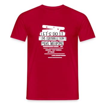 cadeau signe de paix blagues humour amusant famille désarmement - T-shirt homme - rouge - Devant - AI Model Male 178 dark (178cm)