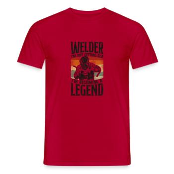 Welder Welding Vintage Retro - Men's T-Shirt - red - Front - AI Model Male 178 dark (178cm)