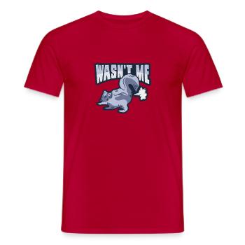 Fart Skunk - Men's T-Shirt - red - Front - AI Model Male 178 dark (178cm)