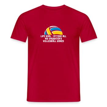 Volleyball Volleyball Volleyball Fille Volleyball Maman - T-shirt homme - rouge - Devant - AI Model Male 178 dark (178cm)