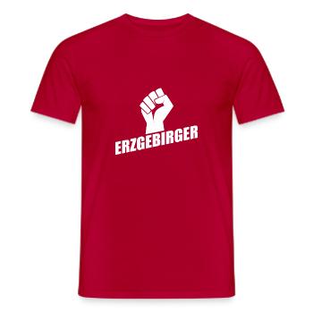 Erzgebirger Faust Logo - Männer T-Shirt - Rot - Vorne - AI Model Male 178 dark (178cm)