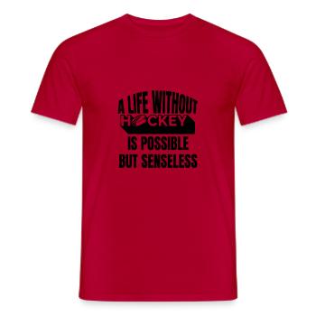 Wintersport Eishockey Eishockeyteam Geschenk - Männer T-Shirt - Rot - Vorne - AI Model Male 178 dark (178cm)