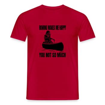Rower Rowing funny rower saying rowing club - Men's T-Shirt - red - Front - AI Model Male 178 dark (178cm)