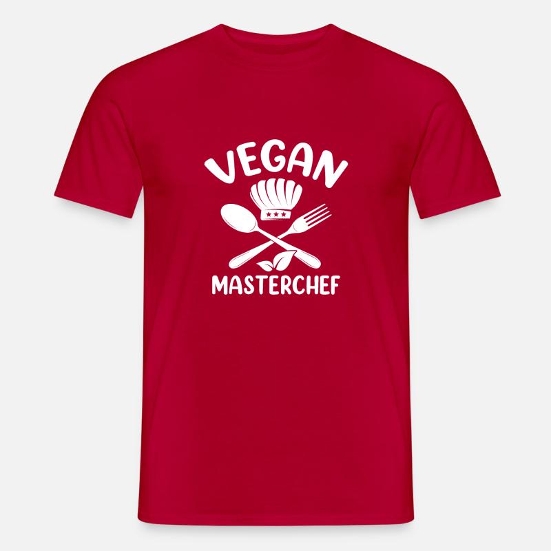 Vegan Masterchef - Männer T-Shirt - Rot
