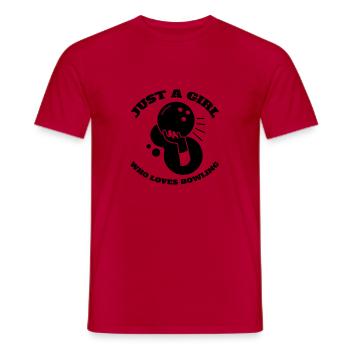 Bowling Girls Kegel Bowling ball Bowling bowling - Men's T-Shirt - red - Front - AI Model Male 178 dark (178cm)