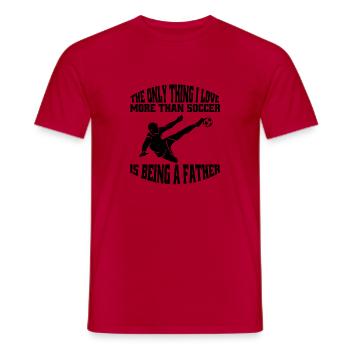 Football Père Entraîneur de football Joueur de football Papa - T-shirt homme - rouge - Devant - AI Model Male 178 dark (178cm)