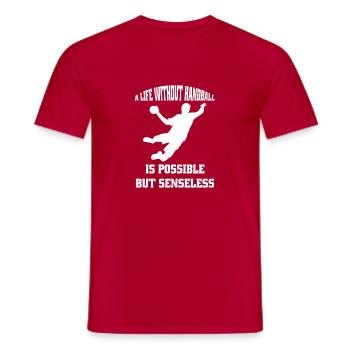 Handballspieler Handballverein Handballer Handball - Männer T-Shirt - Rot - Vorne - AI Model Male 178 dark (178cm)