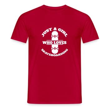 Skateboard Longboard Skater Filles Skateboard - T-shirt homme - rouge - Devant - AI Model Male 178 dark (178cm)