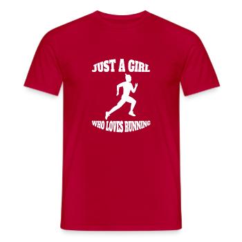 Joggerin fit joggen Training rennen laufen Cardio - Männer T-Shirt - Rot - Vorne - AI Model Male 178 dark (178cm)