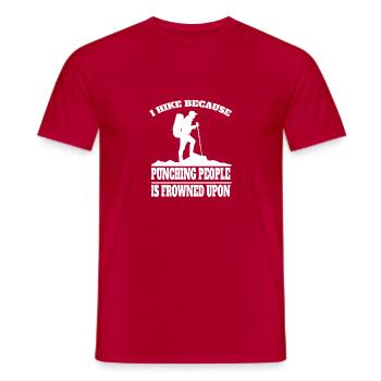 Randonnée Escalade Escalade Montagnes Escalade Montagne Alpinisme - T-shirt homme - rouge - Devant - AI Model Male 178 dark (178cm)