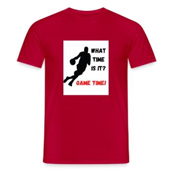 Basketball - Men's T-Shirt - red - Front - AI Model Male 178 dark (178cm)