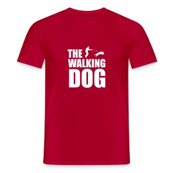 the walking dog in White - Men's T-Shirt - red - Front - AI Model Male 178 dark (178cm)